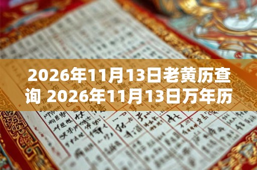 2026年11月13日老黄历查询 2026年11月13日万年历黄道吉日