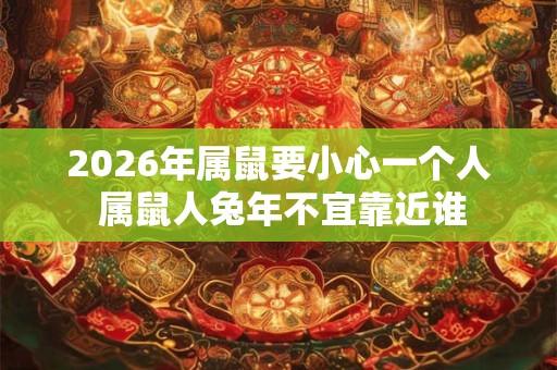 2026年属鼠要小心一个人 属鼠人兔年不宜靠近谁