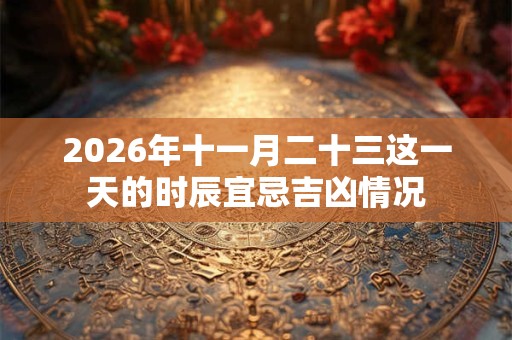2026年十一月二十三这一天的时辰宜忌吉凶情况