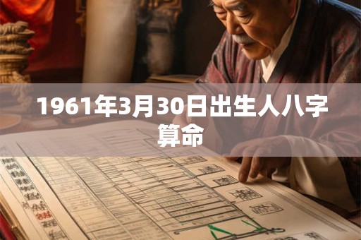 1961年3月30日出生人八字算命 1961年3月30日出生人八字算命