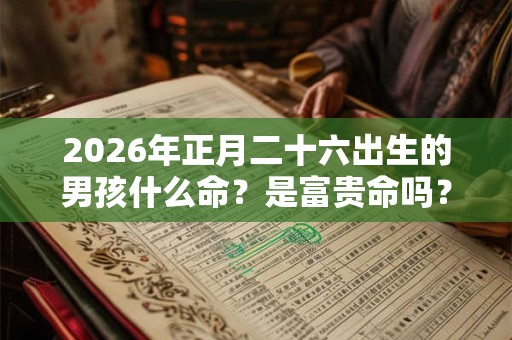 2026年正月二十六出生的男孩什么命？是富贵命吗？