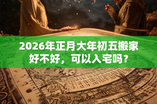 2026年正月大年初五搬家好不好，可以入宅吗？