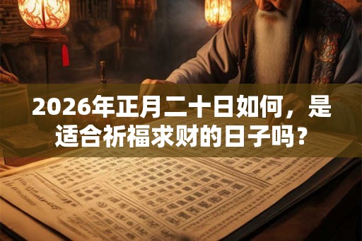 2026年正月二十日如何，是适合祈福求财的日子吗？