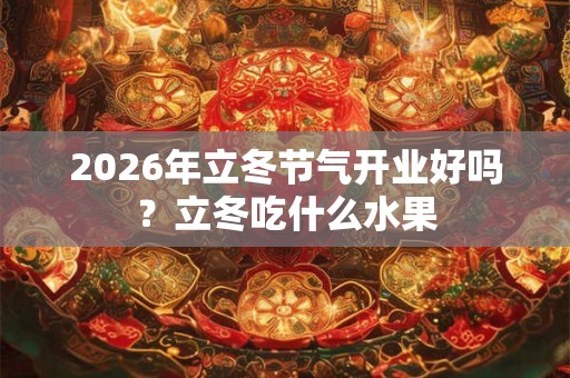 2026年立冬节气开业好吗？立冬吃什么水果