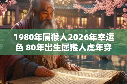 1980年属猴人2026年幸运色 80年出生属猴人虎年穿什么颜色衣服好