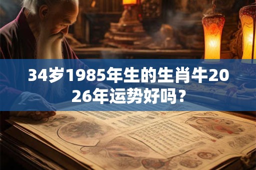 34岁1985年生的生肖牛2026年运势好吗？