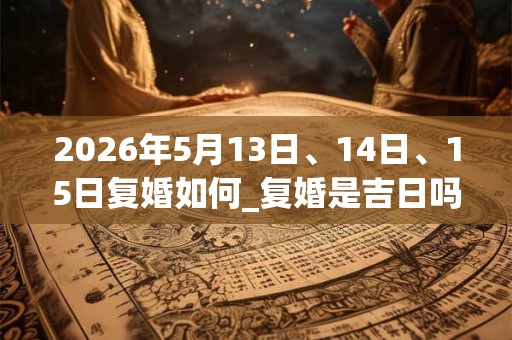 2026年5月13日、14日、15日复婚如何_复婚是吉日吗