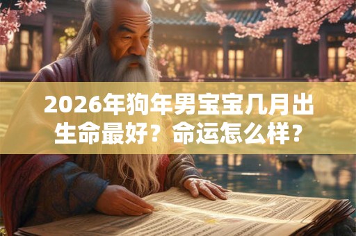 2026年狗年男宝宝几月出生命最好？命运怎么样？