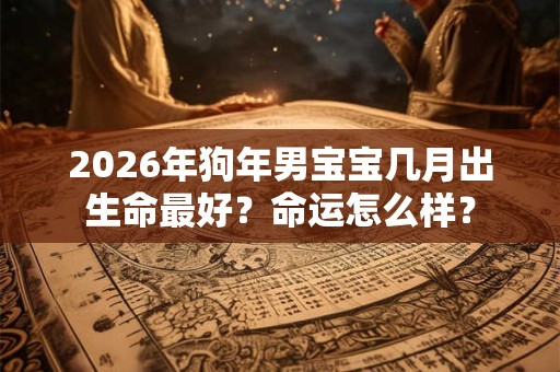 2026年狗年男宝宝几月出生命最好？命运怎么样？