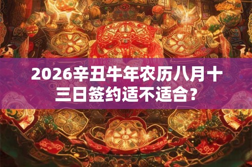 2026辛丑牛年农历八月十三日签约适不适合？