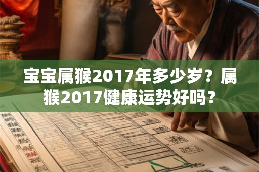 宝宝属猴2017年多少岁?属猴2017健康运势好吗? 宝宝属猴2017年多少岁?属猴2017健康运势好吗?