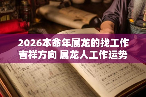 2026本命年属龙的找工作吉祥方向 属龙人工作运势最旺方向