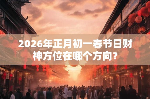 2026年正月初一春节日财神方位在哪个方向? 2026年正月初一春节日财神方位在哪个方向?
