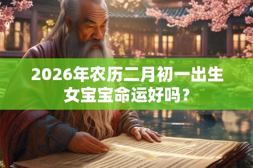 2026年农历二月初一出生女宝宝命运好吗？
