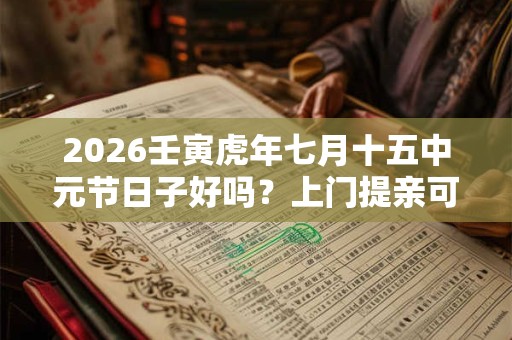 2026壬寅虎年七月十五中元节日子好吗？上门提亲可以吗？