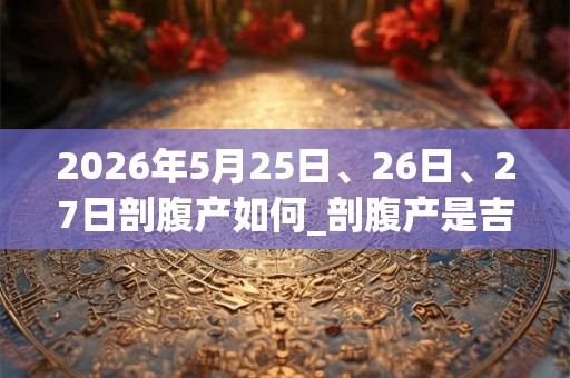 2026年5月25日、26日、27日剖腹产如何_剖腹产是吉日吗