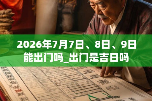 2026年7月7日、8日、9日能出门吗_出门是吉日吗