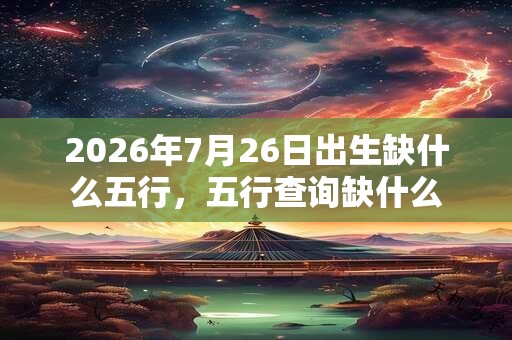 2026年7月26日出生缺什么五行，五行查询缺什么