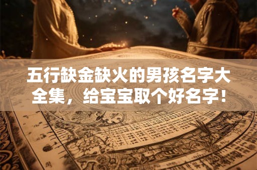 五行缺金缺火的男孩名字大全集，给宝宝取个好名字！