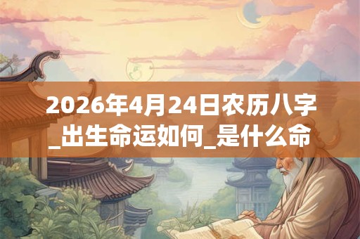 2026年4月24日农历八字_出生命运如何_是什么命
