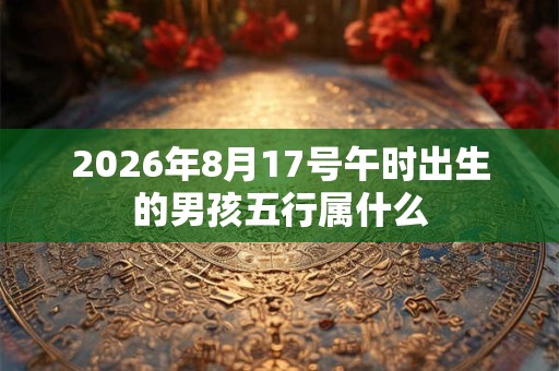 2026年8月17号午时出生的男孩五行属什么 2026年8月17号午时出生的男孩五行属什么