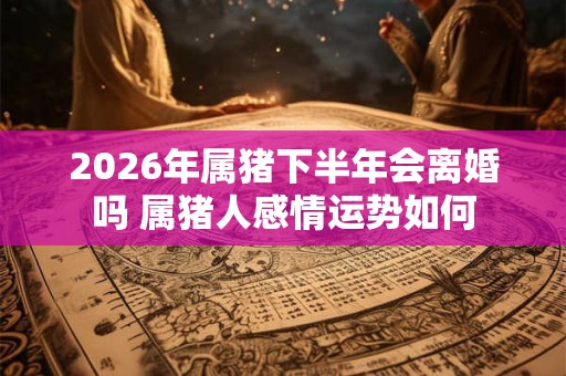 2026年属猪下半年会离婚吗 属猪人感情运势如何 2026年属猪下半年会离婚吗 属猪人感情运势如何