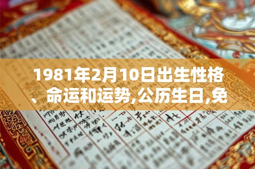 1981年2月10日出生性格、命运和运势,公历生日,免费算命
