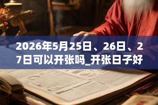 2026年5月25日、26日、27日可以开张吗_开张日子好吗