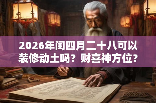 2026年闰四月二十八可以装修动土吗?财喜神方位? 2026年闰四月二十八可以装修动土吗?财喜神方位?