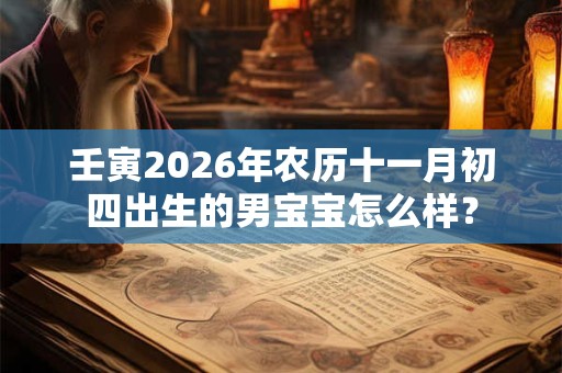 壬寅2026年农历十一月初四出生的男宝宝怎么样? 壬寅2026年农历十一月初四出生的男宝宝怎么样?