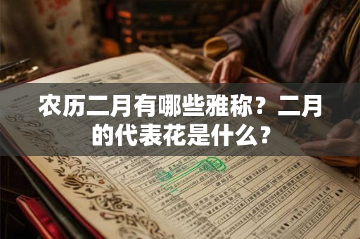 农历二月有哪些雅称?二月的代表花是什么? 农历二月有哪些雅称?二月的代表花是什么?
