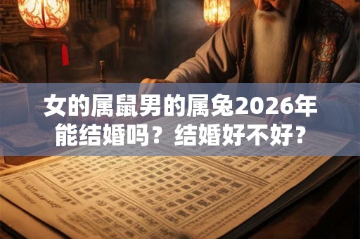 女的属鼠男的属兔2026年能结婚吗？结婚好不好？