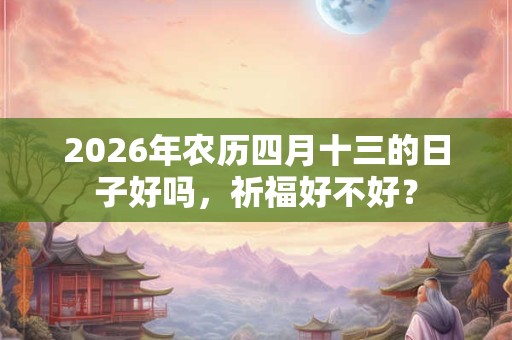 2026年农历四月十三的日子好吗，祈福好不好？