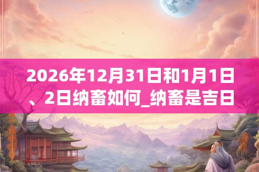 2026年12月31日和1月1日、2日纳畜如何_纳畜是吉日吗