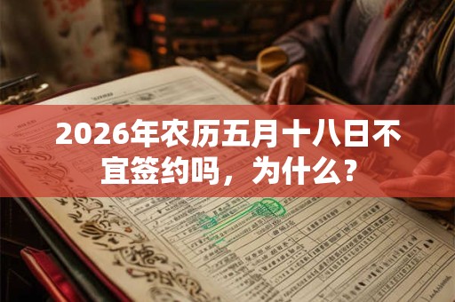 2026年农历五月十八日不宜签约吗,为什么? 2026年农历五月十八日不宜签约吗,为什么?