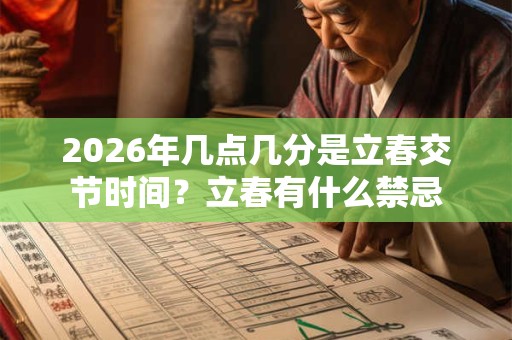 2026年几点几分是立春交节时间？立春有什么禁忌