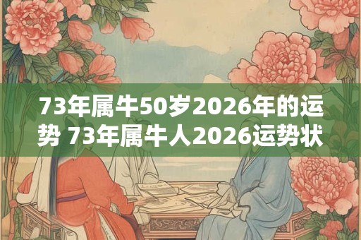 73年属牛50岁2026年的运势 73年属牛人2026运势状况