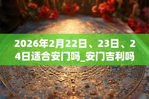 2026年2月22日、23日、24日适合安门吗_安门吉利吗