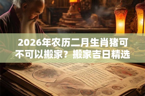 2026年农历二月生肖猪可不可以搬家？搬家吉日精选