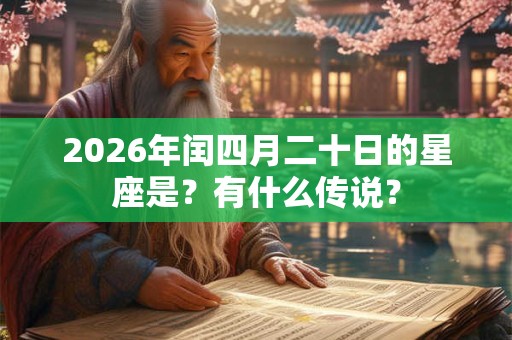 2026年闰四月二十日的星座是？有什么传说？