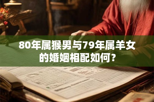 80年属猴男与79年属羊女的婚姻相配如何？