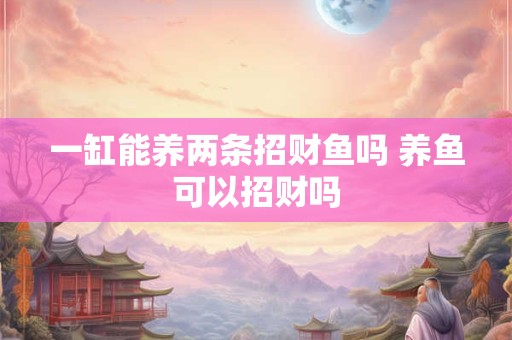 一缸能养两条招财鱼吗 养鱼可以招财吗