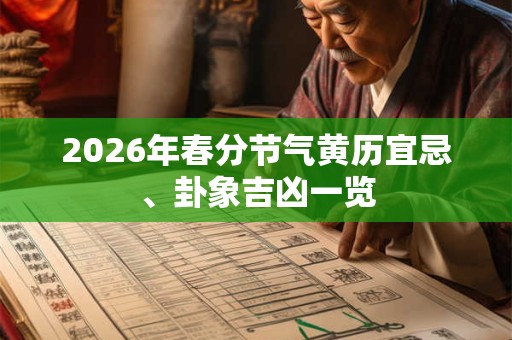 2026年春分节气黄历宜忌、卦象吉凶一览