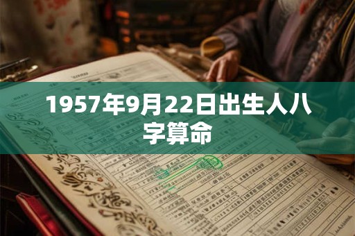 1957年9月22日出生人八字算命 1957年9月22日出生人八字算命