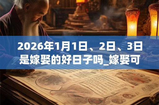 2026年1月1日、2日、3日是嫁娶的好日子吗_嫁娶可以吗 2026年1月1日、2日、3日是嫁娶的好日子吗_嫁娶可以吗