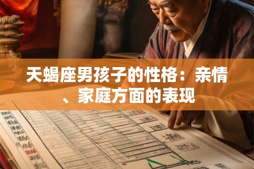 天蝎座男孩子的性格：亲情、家庭方面的表现