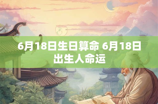 6月18日生日算命 6月18日出生人命运 6月18日生日算命 6月18日出生人命运
