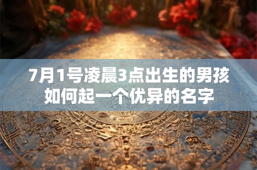 7月1号凌晨3点出生的男孩如何起一个优异的名字 7月1号凌晨3点出生的男孩如何起一个优异的名字