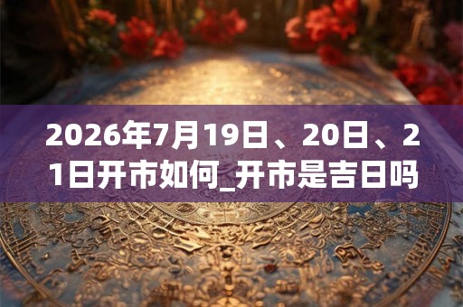 2026年7月19日、20日、21日开市如何_开市是吉日吗