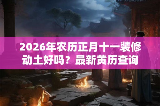 2026年农历正月十一装修动土好吗？最新黄历查询